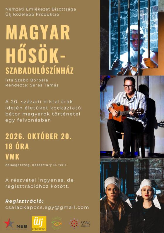 A 20. sz�zad magyar h�seit bemutat� el�ad�s lesz l�that� okt�ber 20-�n.